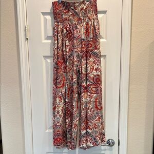 Paisley Print Wide-Leg Pants or romper